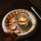 Lot de photophore en verre transparent
