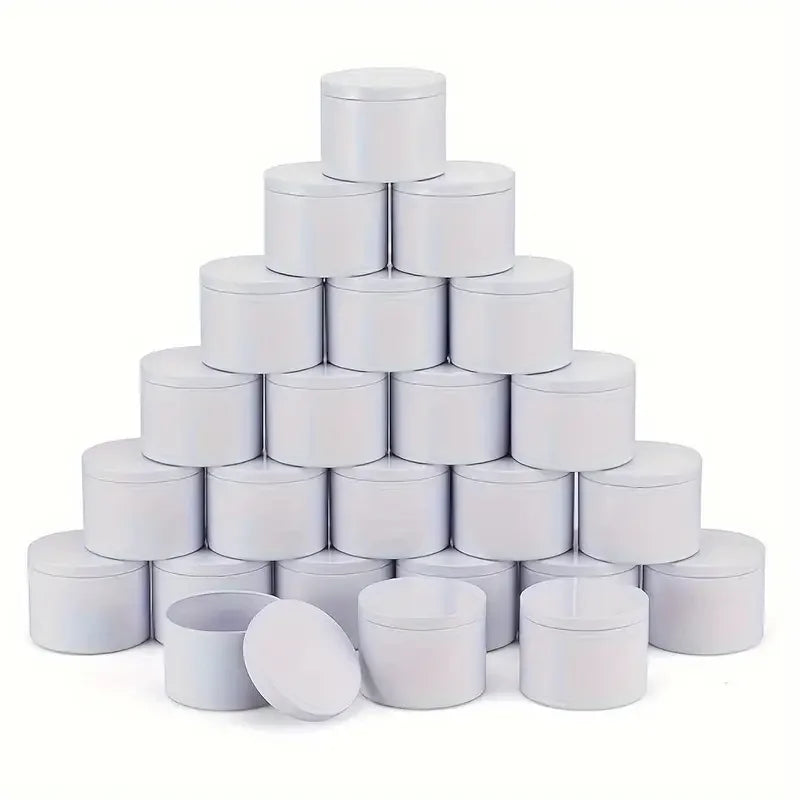 Lot de 24 boîtes à bougies en métal
