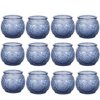 Lot de photophores colorés en verre votif