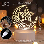 Photophore en métal lune calendrier Ramadan