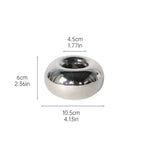 Photophore circulaire argenté