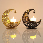 Photophore en métal lune calendrier Ramadan