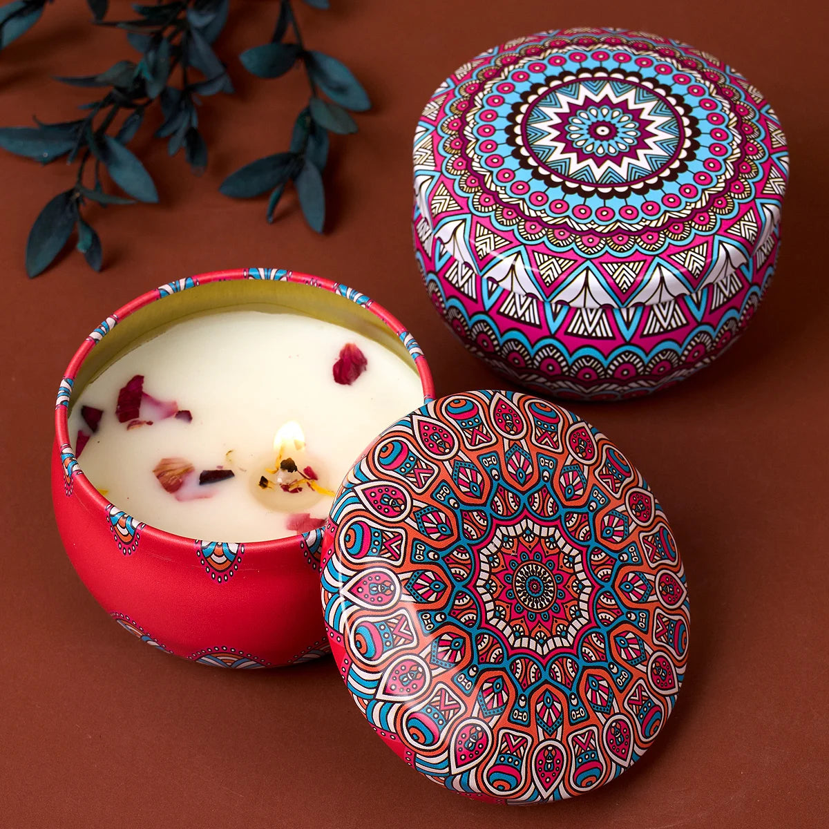 Lot de boîtes à bougies aromatisées