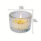 Lot de photophore en verre transparent