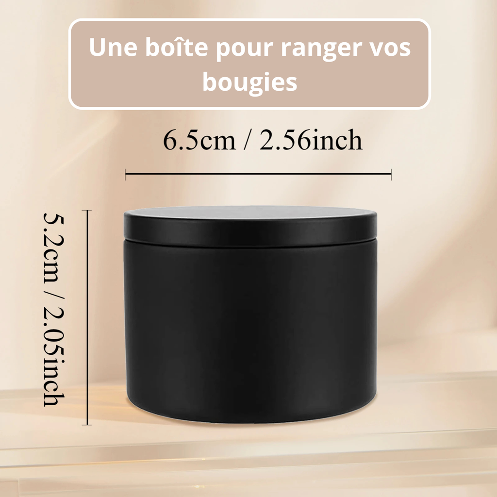 Lot de 24 boîtes à bougies en métal