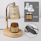 Lampe chauffe-bougie en verre