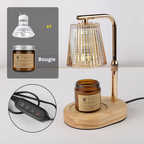 Lampe chauffe-bougie en verre